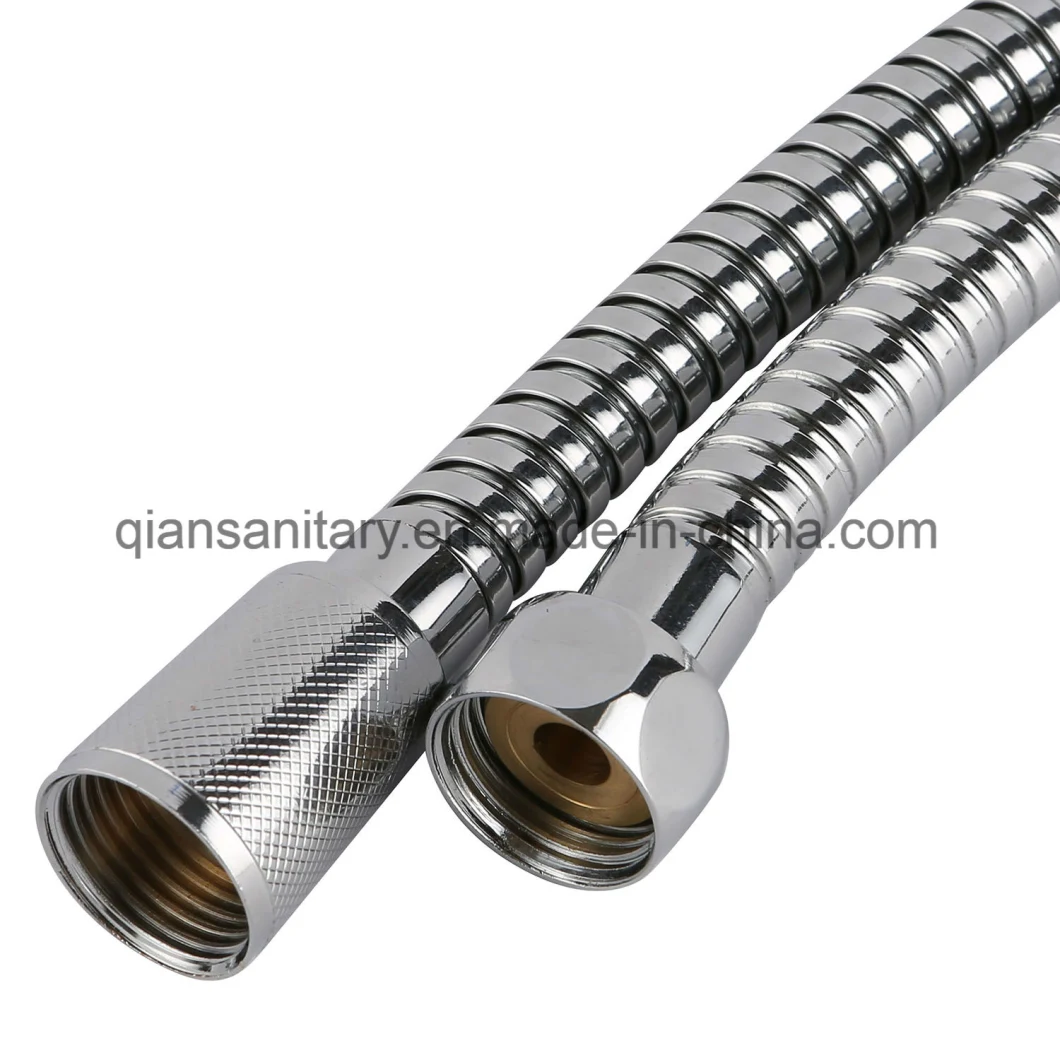 Stainless Steel Double Lock Chrome Plated Bathroom Shower Flexible Hose