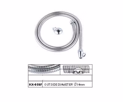 Purelux Extra langer Duschschlauch für Handbrause mit Messingbeschlägen, 8 Fuß 4 Zoll aus Edelstahl, Chromwaschschlauch (KX-056F)